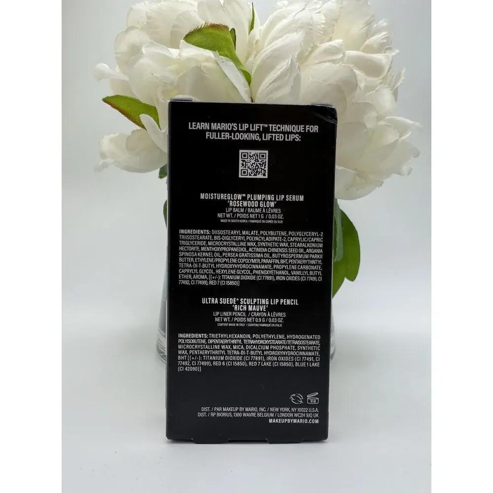 MAKEUP BY MARIO Plumping Lip Serum Rosewood Glow & Lip Pncil Rich Mauve Mini